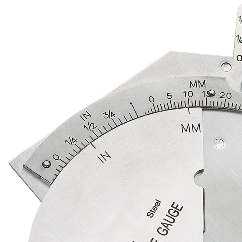 Necygoo Weld Gauge Set Stainless Steel 0-60mm Cam Type Gauge and 3.2mm-25.4mm 1/8''-1'' Weld Fillet Gauge with Bag Imperial Metric Measurement Welding Gauge - NewNest Australia
