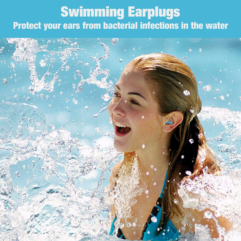 ANBOW Ear Plugs for Sleeping Noise Cancelling. Reusable Silicone Earplugs. Custom Fit - Noise Reduction for Sleeping, Concerts, Work & Swimming. Adjustable to Ear Size. 3 Pairs + Travel Pouch - NewNest Australia
