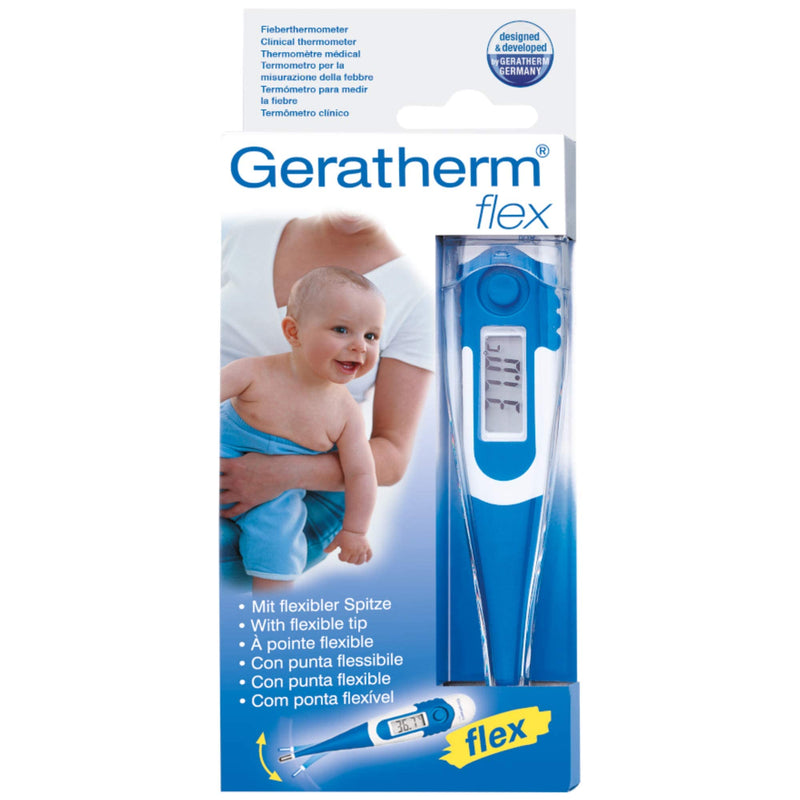 Geratherm Fever Thermometer Baby Flex / Digital Fever Thermometer With Flexible Tip / Thermometer Baby And Children Fever Thermometer / Digital Thermometer - Blue - NewNest Australia