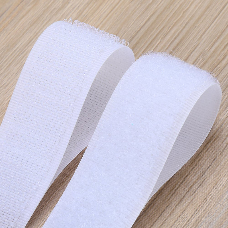 AIEX 39.37 Feet/12m Hook and Loop Self Adhesive Tape Roll with Gift Scissors (White) White - NewNest Australia