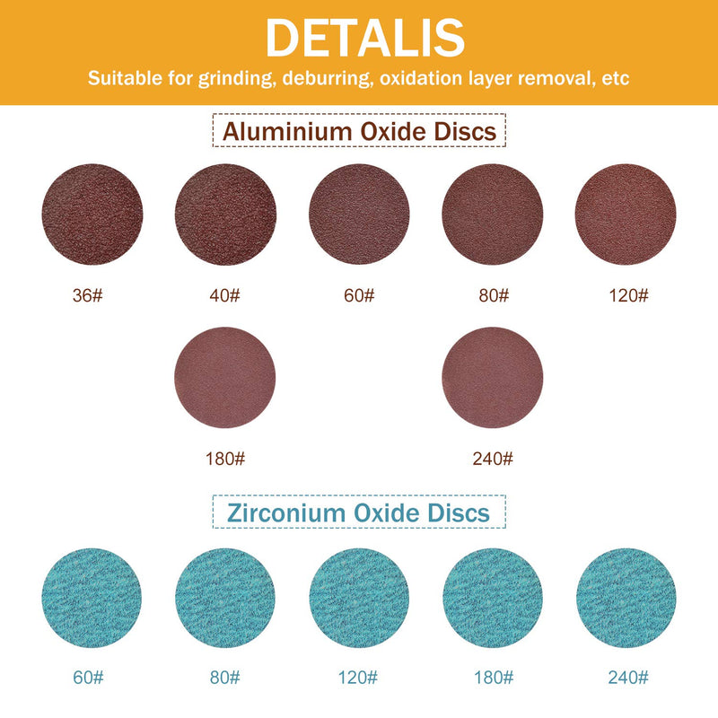 VIGRUE 80Pcs Sanding Discs Set, 2 Inches Roloc Quick Change Discs with 1/4 inch Holder, Surface Conditioning Discs for Die Grinder Surface Prep Grind Polish Burr Rust Paint Removal with Container - NewNest Australia