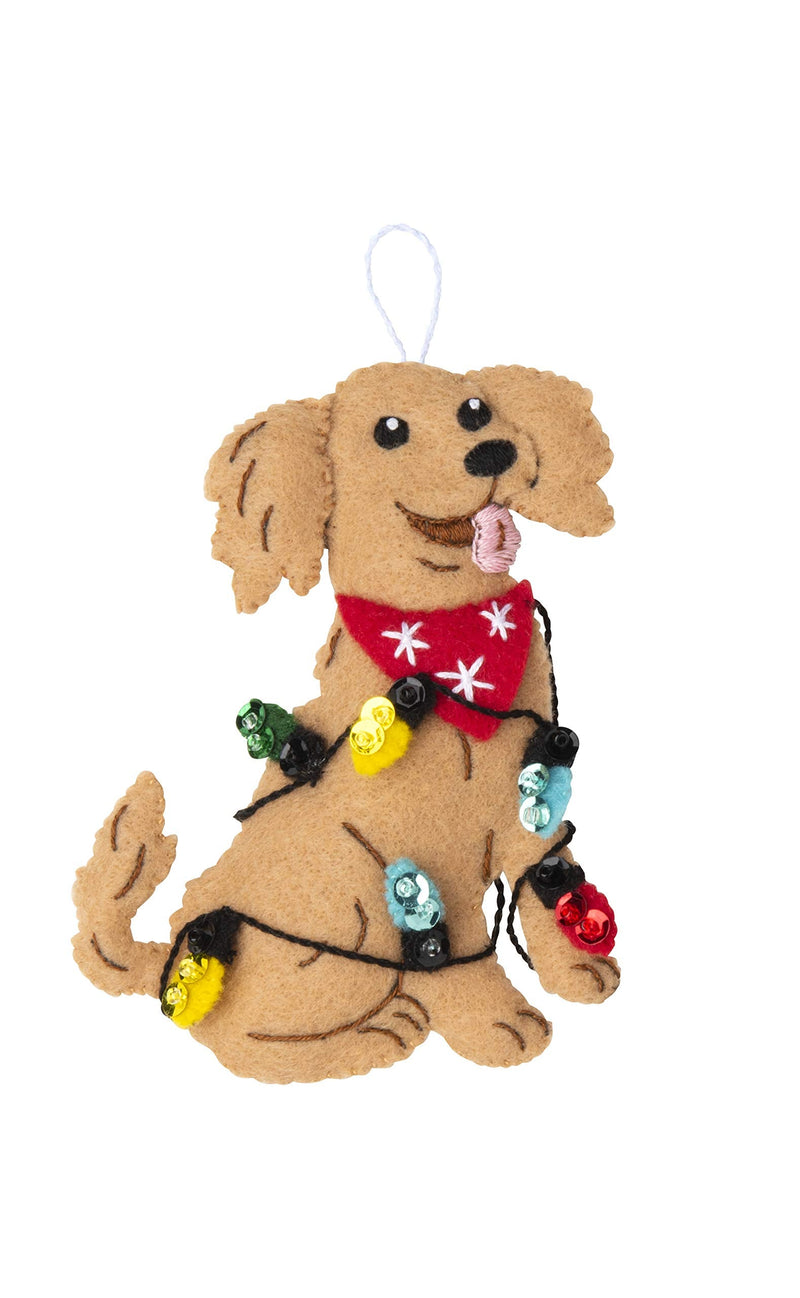 Bucilla, Christmas Dogs, Felt Applique Ornament Kit, Set of 6 - NewNest Australia