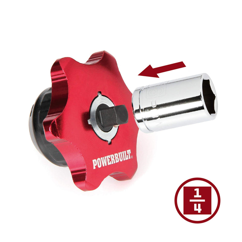 Powerbuilt 1/4-Inch Drive 2 in 1 Thumb Ratchet & Bits Driver, Finger Ratchet,Red,941248 - NewNest Australia