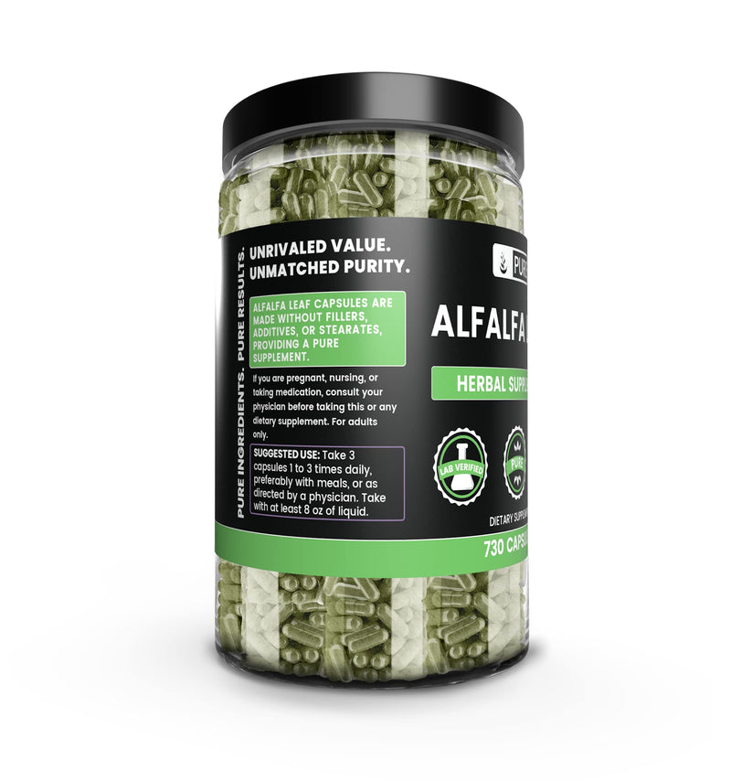 Pure Original Ingredients Alfalfa Leaf (730 Capsules) No Magnesium Or Rice Fillers, Always Pure, Lab Verified 1050 mg - NewNest Australia