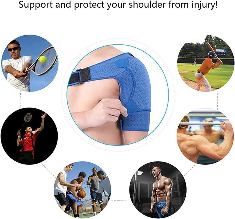 Fybida Shoulder Support - Adjustable Rotator Cuff Shoulder Support Compression Sleeve Arm Wrap Shoulder Brace for Tendinitis, Dislocated AC Joint, Pain Relief, Sprain, Tears, Bursitis, for Men Women - NewNest Australia