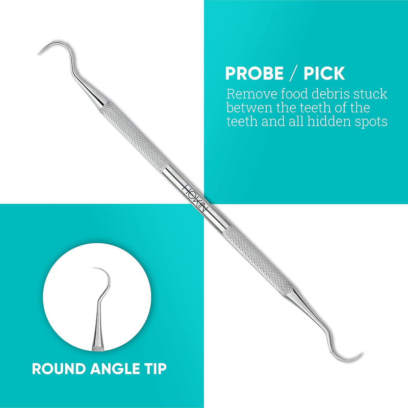 Dental Care Set Dental Premium Teeth Cleaning Tartar Remover Dental Probe Mouth Mirror Scaler Made of Stainless Steel - NewNest Australia