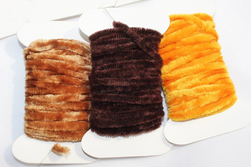 Tigofly 10 Cards 50m Worms Rayon Yarn Tinsel Chenille Floss Line Thread Woolly Bugger Nymph Fly Tying Materials - NewNest Australia