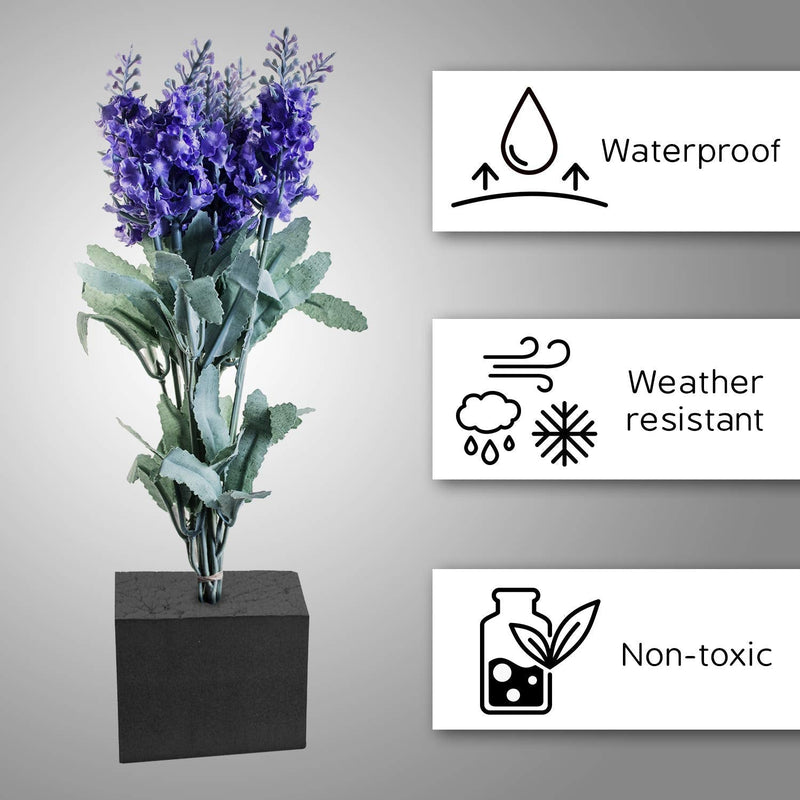 4 Pack Reusable Floral Foam Blocks, Floral Dry Foam, Flower Foam Headstone Flower Arrangement Water and Weather Resistant, Made in USA - NewNest Australia
