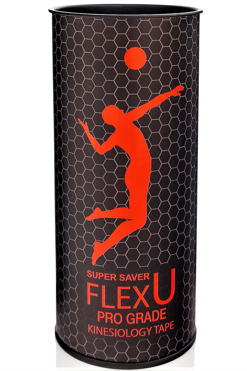 FlexU Kinesiology Tape; 3 Roll Pack; Ultra-Thin & Soft, Rayon Fabric; Latex Free; Hypoallergenic Professional Therapeutic Tape; Alleviates Pain, Reduces Swelling & Induces Faster Recovery Black - NewNest Australia