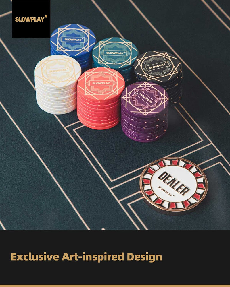 SLOWPLAY Casino Grade Pro Dealer Button for Texas Holdem Poker, 2 Inch Poker Dealer Buttons, Luxury Poker Accessories, Zinc Alloy Material - NewNest Australia