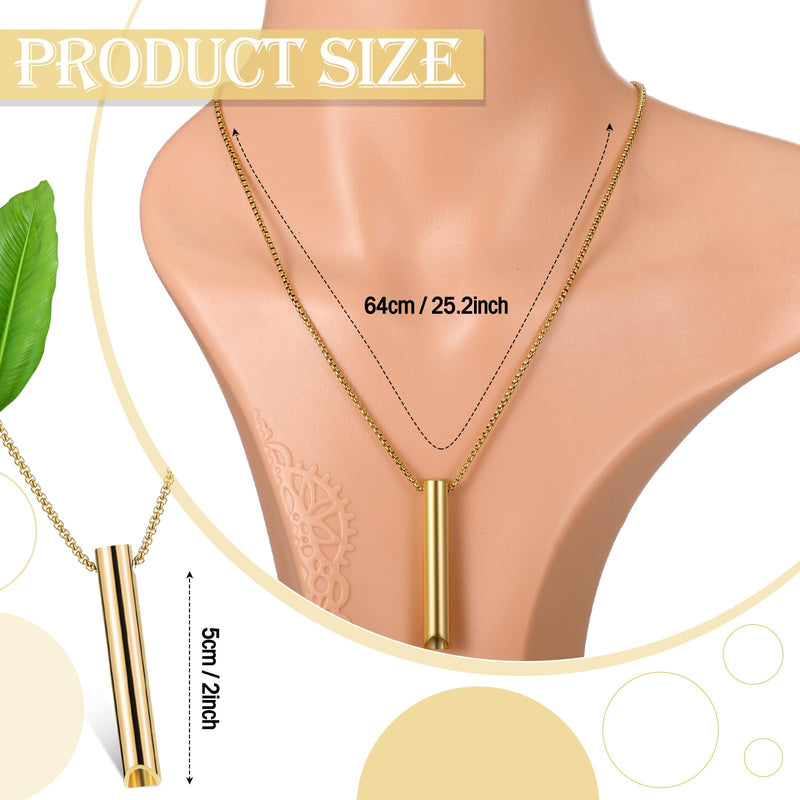 Fiada Stress Relief Necklace, Stainless Steel Necklace For Mindful Breath, Portable Meditation Breath Chain, Deep Breathing Exercise, Necklace For Men And Women, Meditation Anxiety Relief, Relaxation, - NewNest Australia
