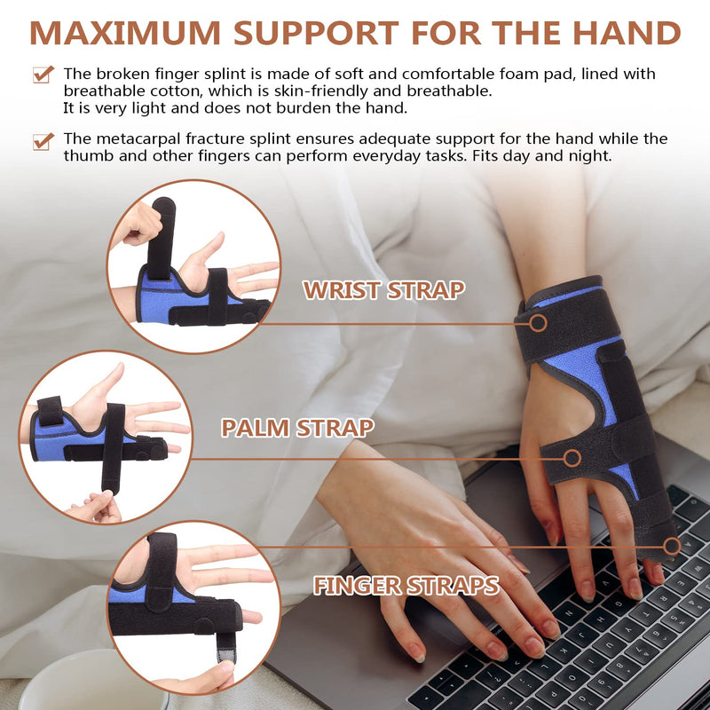 Small Finger Splint, Metacarpal Splint, Boxer Fracture Splint, Finger Splint, Finger And Ring Finger Splint For Straightening, Finger Support For Dislocated, Broken And Mallet Fingers - NewNest Australia