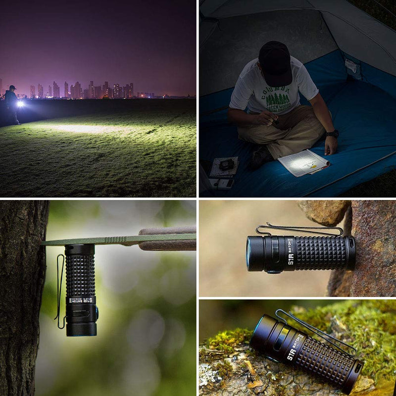 OLIGHT S1R II 1000 Lumen Compact Rechargeable EDC Flashlight with Single IMR16340 and Magnetic Charging Cable Black - NewNest Australia