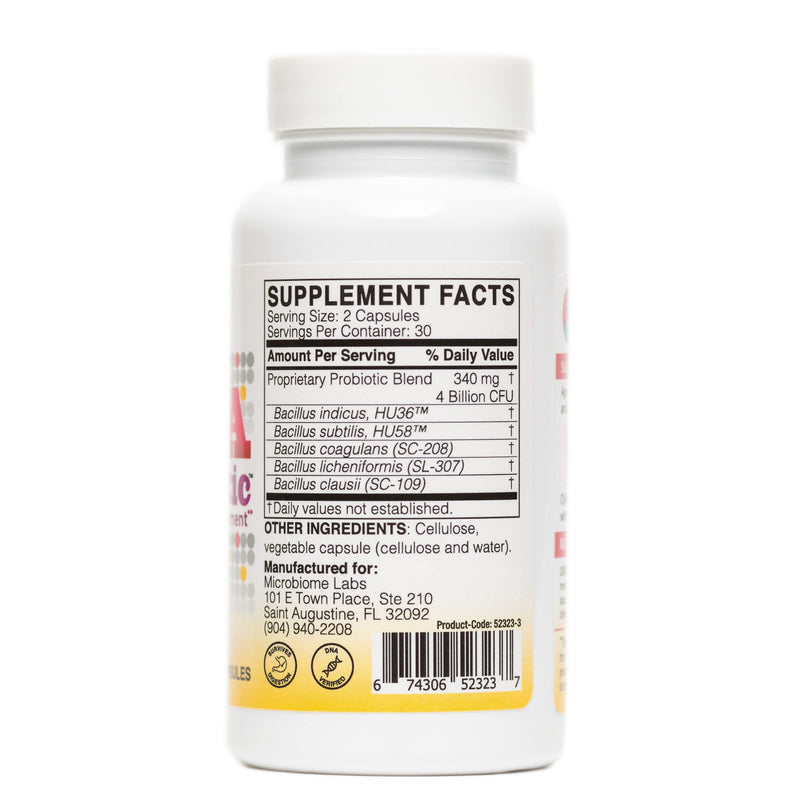 Microbiome Labs MegaSporeBiotic Spore-Based Probiotics - Daily Probiotic Supplement for Men & Women - 5 Bacillus Strains for Immune & Gut Health - Dairy-Free & Shelf-Stable (60 Capsules) 60 Count (Pack of 1) - NewNest Australia