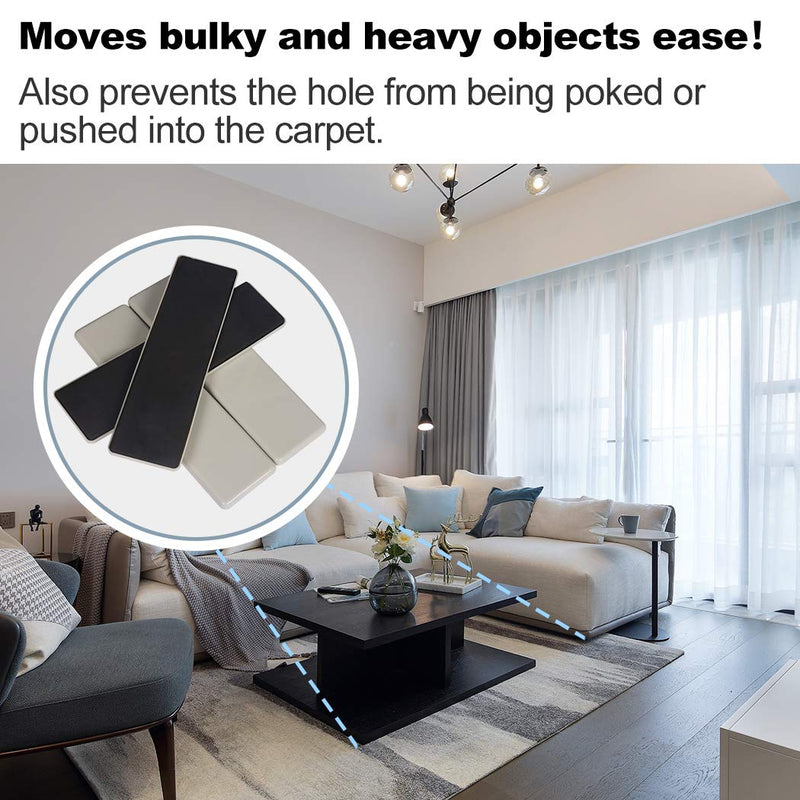 Ezprotekt 4 Pack 9" x 2.5" Rectangle Reusable Furniture Slider and Glider for Carpet Moving Heavy Furniture Quickly and Easily-Furniture Moving Pads Carpet Protector 9*2.5 inch - NewNest Australia
