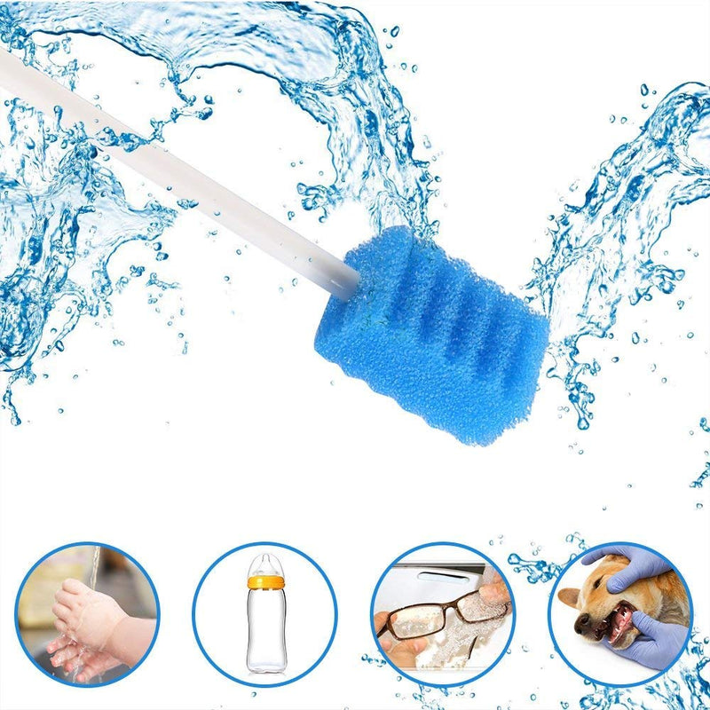 Disposable Oral Care Swabs Tooth Cleaning Mouth Swabs (50pcs blue) Ridge design blue 50 - NewNest Australia