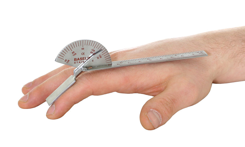 Baseline 12-1010 Goniometer for Fingers and Small Joints, Stainless Steel, 15 cm - NewNest Australia