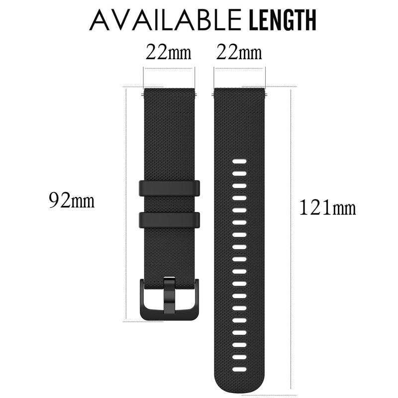Band for Garmin Vivoactive 4, Soft Silicone Replacement Watch Band for Garmin Vivoactive 4/Venu 2/Vivomove HR Premium Style/ Polar Grit X/Vantage M/Vantage M2 (No Tracker, Replacement Bands Only) 10PCS Bands - NewNest Australia
