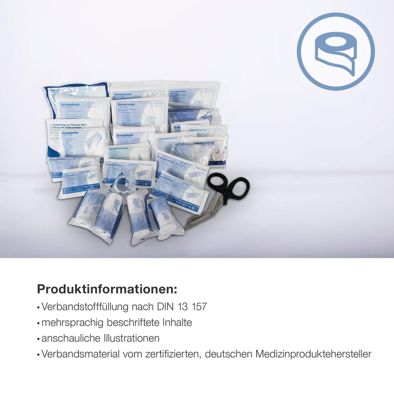 Actiomedic First Aid Refill Pack According To Din 13 157, Refill Set For First Aid Kit & Cabinet With Multilingual Labeling, Emergency Medical Equipment, 24 X 16 X 6 Cm - NewNest Australia