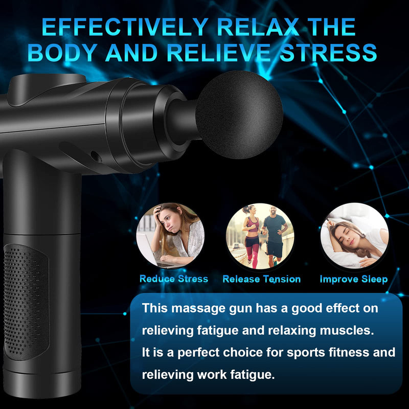 Massage Gun, Muscle Percussion Massager With 30 Speeds, Quiet Hand Massager, Massage Gun With Lcd Touch Screen, 10 Heads, Massage Gun For Shoulder, Body, Back, Relaxation (1) - NewNest Australia