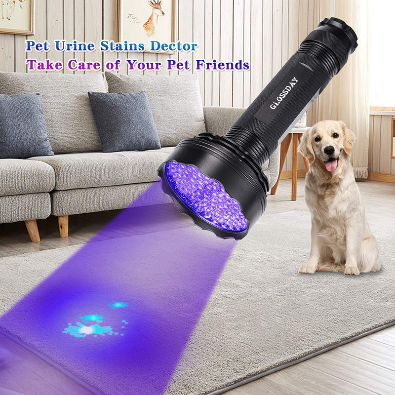 UV Black Light Flashlight,100 LED UV Flashlights, Super Bright Ultraviolet Flashlight Professional Blacklight Pet Urine Detector for Dog/Cat,Hunting Scorpions 100LED - NewNest Australia