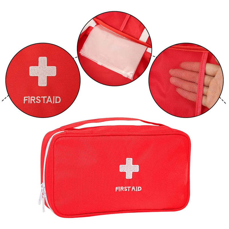 First Aid Kit,Tianher 2 Pcs Red Blue Portable Medicine Bag Anti-Epidemic Package for Drug Storage Used in Emergency Situations at Home Outdoors Hiking Traveling and Camping - NewNest Australia