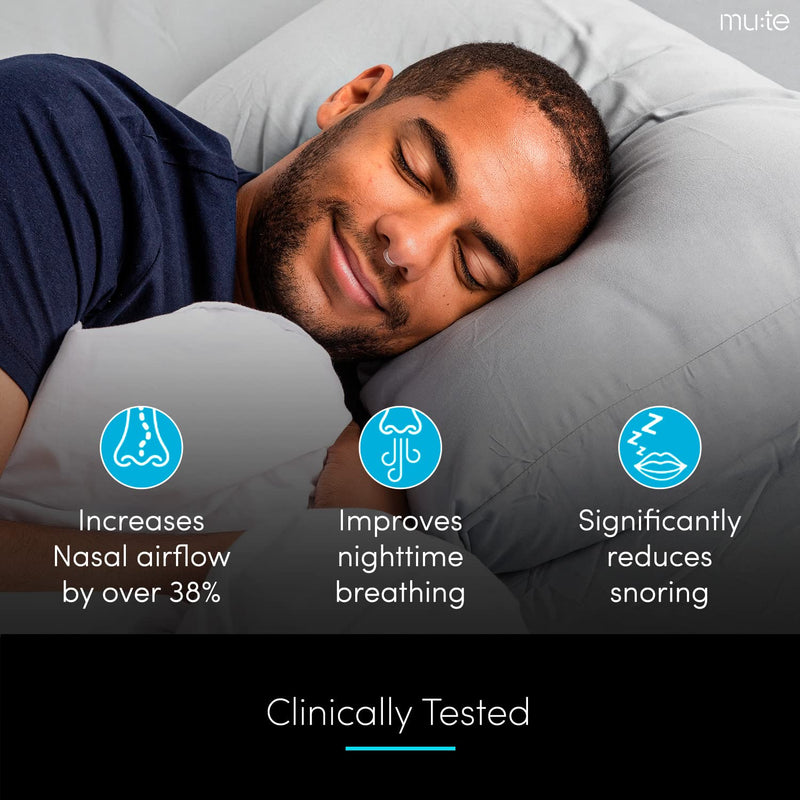 Rhinomed Mute Nasal Dilator for Snore Reduction - Anti-Snoring Aid Solution - Improve Airflow - Comfortable Nose Vents, Breathing Aids for Better Sleep - (Size Small, 3-Pk) 3 Pack Small - NewNest Australia