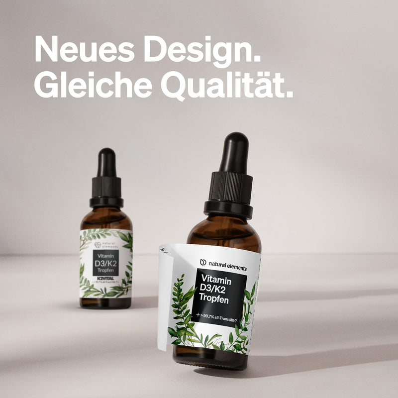 Vitamin D3 + K2 Drops 50 Ml - Premium: 99.7+% All-Trans (K2Vital From Kappa) + Highly Bioavailable D3 - Laboratory-Tested, High Dose, Liquid And Made In Germany - NewNest Australia