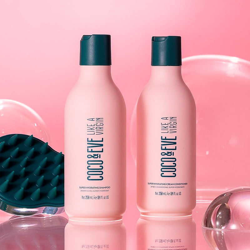 Coco & Eve Like A Virgin Shampoo & Conditioner Bundle Kit - Natural, Sulfate free Hair Care with Argan Oil, Coconut and Avocado Oil | For Dry Damaged, Color Treated Hair | Anti Frizz (250ml each) - NewNest Australia