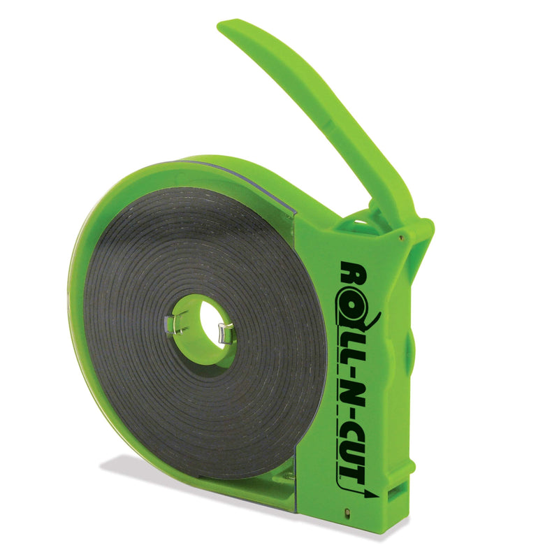 Roll-N-Cut Dispenser With One Flexible Magnet Tape Role, 1/16" Thick, 1/2" Wide, 15' Length (Pack of 1) - NewNest Australia