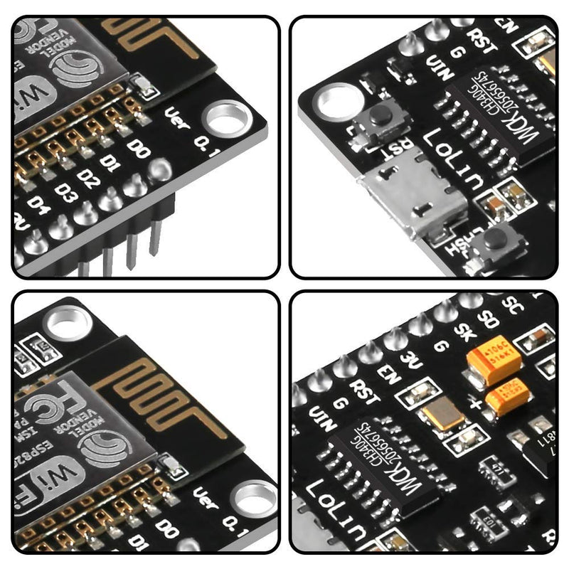 6pcs ESP8266 NodeMCU LUA CH340 ESP-12E WiFi Internet Development Board 4M Flash Serial Wireless Module for Arduino IDE/Micropython New Version - NewNest Australia