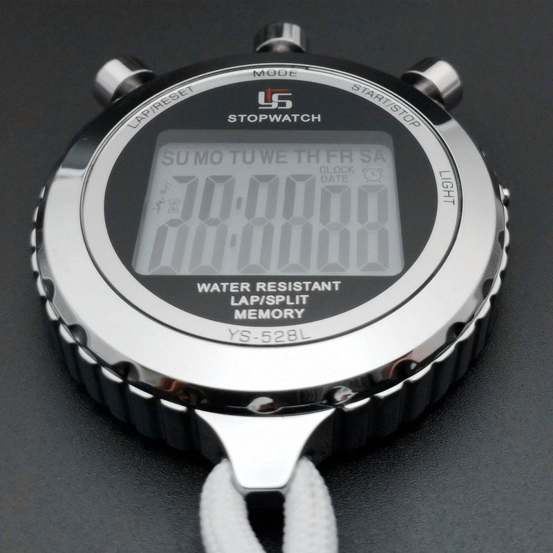 Rolilink Stopwatch,Metal Stop Watch for Sports Waterproof Stopwatches Timer for Sports and Competitions 2 Lap With Backlight-metal - NewNest Australia