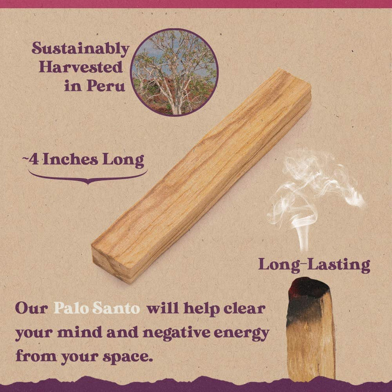 NewNest Australia - PURPLE CANYON Palo Santo Incense Sticks Refill Kit - 12 Pack - Chakra Meditation Spiritual Energy Cleansing Stress Relief - Sustainably Harvested Incense Burning Smudging Sticks 