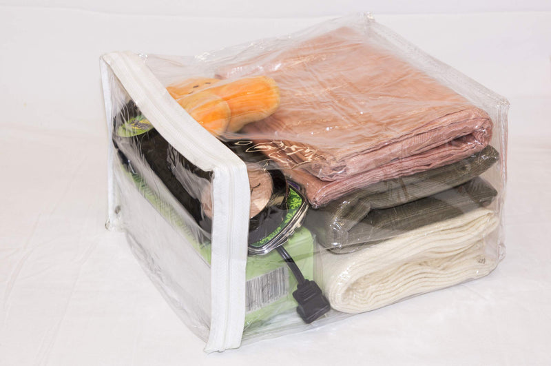 Clear Vinyl Zippered Storage Bags 9 x 11 x 7 Inch 10-Pack - NewNest Australia