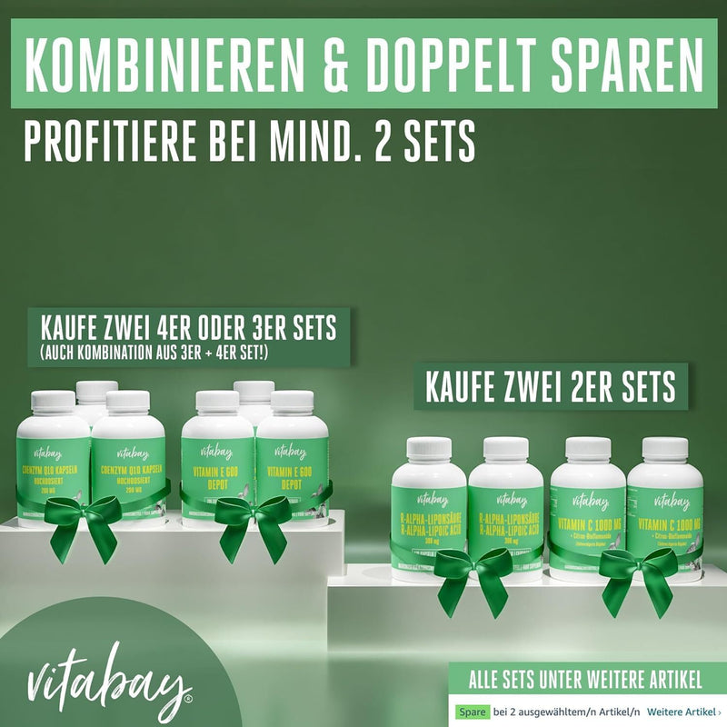 Vitabay High-dose Vitamin E 600 IU Depot - 200 VEGAN Softgel Vitamin E Capsules High Dose with Tocopherol and Tocotrienol - Natural Vitamins Vit E - Vitamins Softgels Capsule with Tocotrienols - NewNest Australia