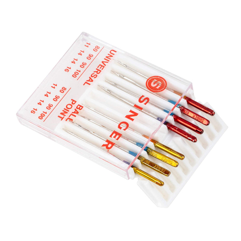 SINGER 04800 Universal Regular Point and Ball Point Sewing Machine Needle, Assorted Sizes, 8-Count 1 - NewNest Australia