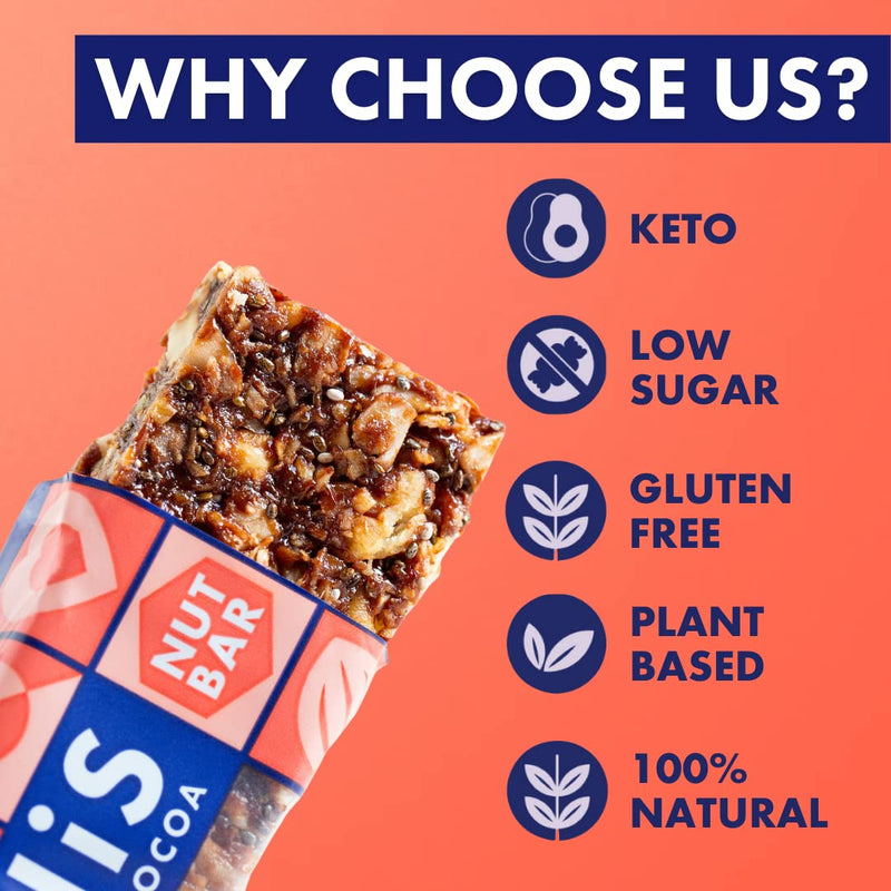 Adonis Keto Bars Mixed Box | Flavours of Nut Bars | Vegan & Keto-Friendly | 100% Natural | Low Sugar, Calorie & Carb for Weight Loss | Ideal for Breakfast (Pecan, Hazelnut & Cocoa) Pecan, Hazelnut & Cocoa - NewNest Australia