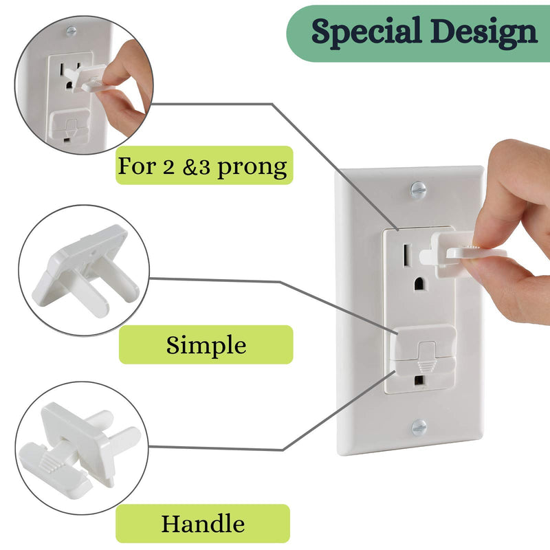 Bates- Outlet Covers, 15 Pack, 2 Prong Outlet Covers, Baby Proof Outlet Covers, Plug Covers for Electrical Outlets, Outlet Plug Covers, Plug Covers, Baby Outlet Covers, Child Safety Outlet Covers - NewNest Australia