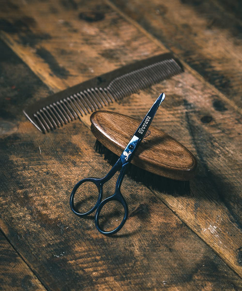 The Bluebeards Revenge, Beard and Mustache Scissors In Metallic Blue, For Facial Hair, Beards, Mustache, Nose and Ear Hair - NewNest Australia