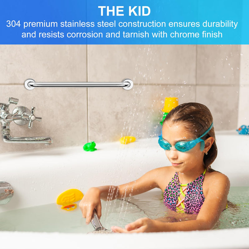 supregear Bathroom Grab Bar Rail, 50 cm 304 Stainless Steel Bathroom Handle, Safety Handle, Indoor/Outdoor Auxiliary Handle for Kitchen Bedroom Bathtub, Shower and Steps - NewNest Australia