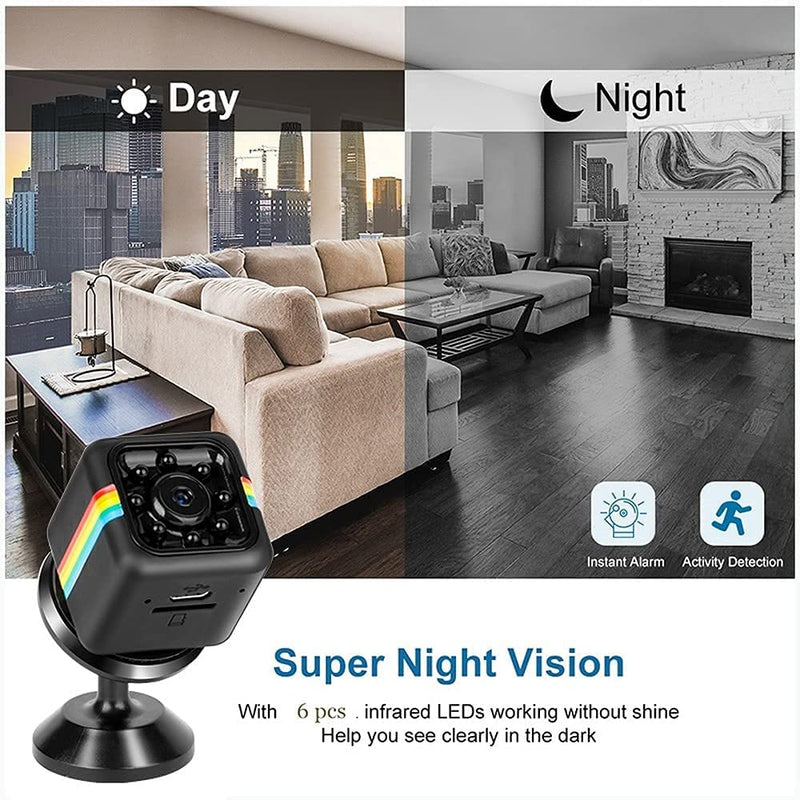 Mini Camera WiFi Wireless Camera Nanny Cam, 1080p / 2K HD Camera Home Security Camera,Night Vision Indoor/Outdoor Small Camera Record Dog Pet Camera for Mobile Phone Applications in Real Time - NewNest Australia