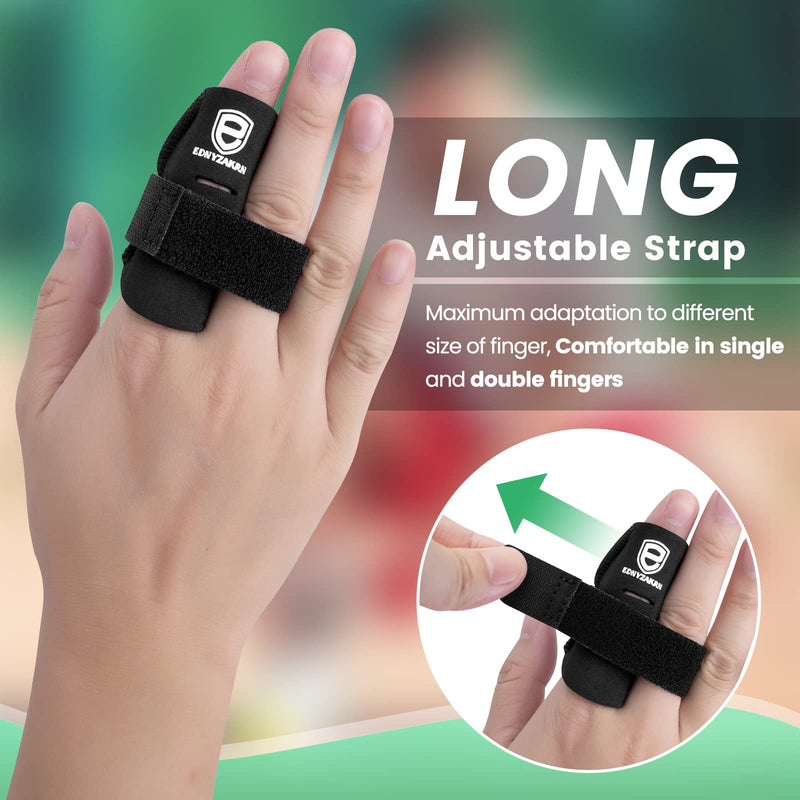 Ednyzakrn Pack Of 2 Finger Sleeve Protectors, Finger Buddy Bands, Adjustable Trigger Finger Brace Splint Support For Sports, Basketball, Volleyball, Tennis, Baseball - NewNest Australia