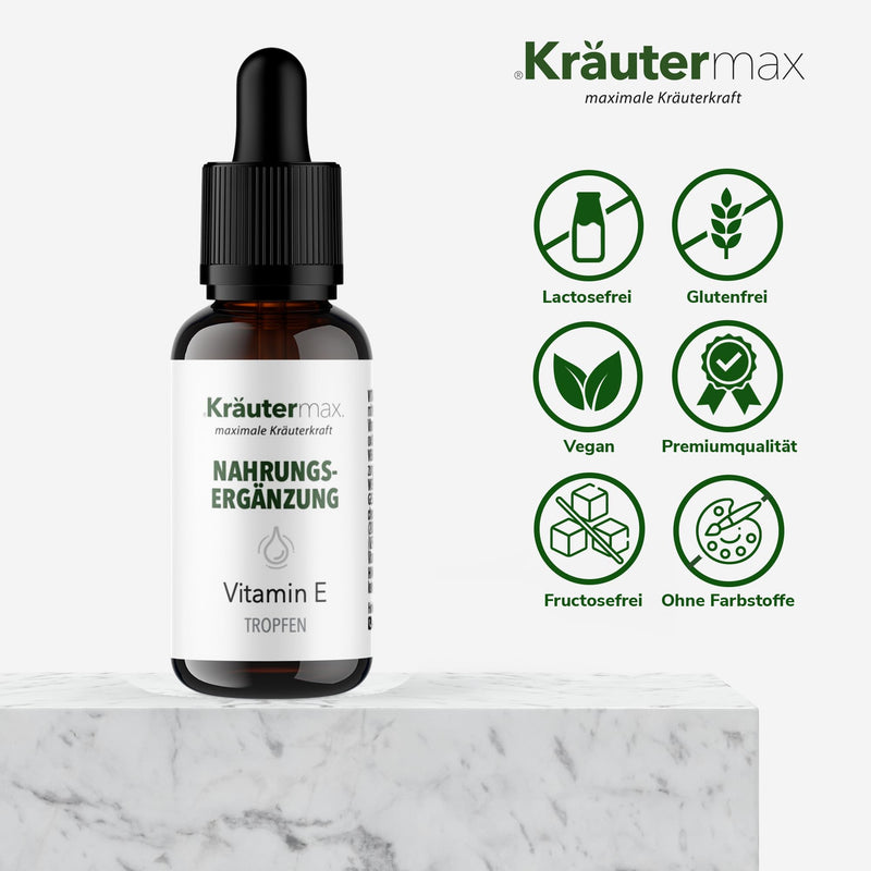 Kr√§Utermax Vitamin E Oil, Vitamin E Drops For One, Vitamin E Oil, Pure, Vegan And High Dosage, According To Herbal Max Original Formula, Vitamin E Oil, Natural, 1 X 15 Ml - NewNest Australia