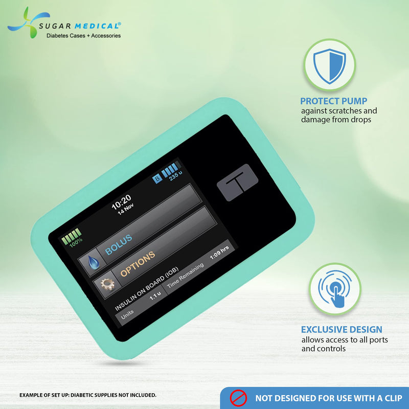 Tandem t:Slim Gel Skin- Made of Soft Silicone to fit snug Around t:Slim X2™ Insulin Pump with Raised, Beveled Edge Helps Protect Against Scratches and Drops (t:Slim Aqua) T:slim Aqua - NewNest Australia