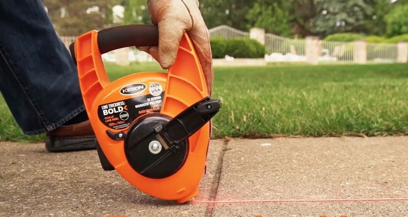 Keson P100 Octoganal Chalk Line Reel, 1.5mm String, 2-4-Ounce Capacity, 100-Foot - NewNest Australia