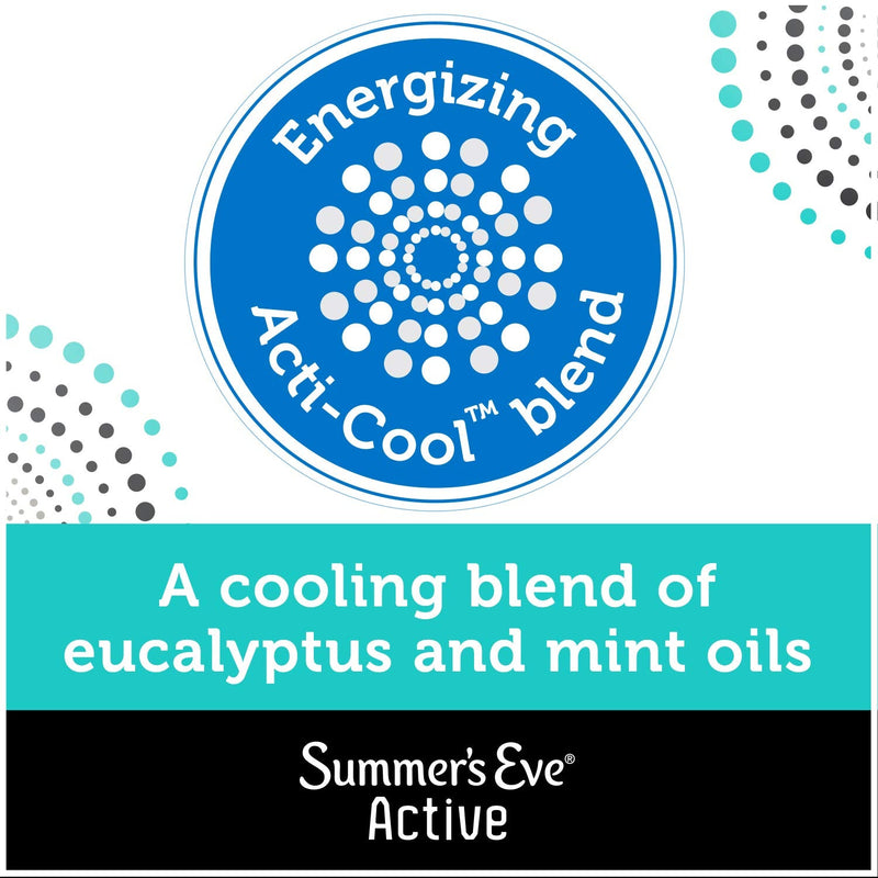 Summer's Eve Active Cooling Feminine Cleansing Wash, mint, eucalyptus, 12 Fl Oz 12 Fl Oz (Pack of 1) - NewNest Australia