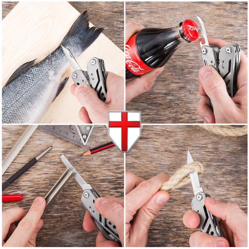 Multitool 24in1 with Mini Tools Knife Pliers and 11 Bits - Multi Tool All in One - Multi Function Gear for Men Best Multi-tool Kit for Work EDC Camping Backpacking Survival - Great Gifts for Men 2238 - NewNest Australia