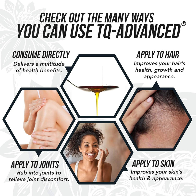 Black Seed Oil TQ Advanced - 5% Thymoquinone, Highest Concentration Available - 15:1 Concentrate from Nigella Sativa, Raw Form, Vegan, Glass Bottle Plus Dropper (2 oz. - 30 Servings) - NewNest Australia