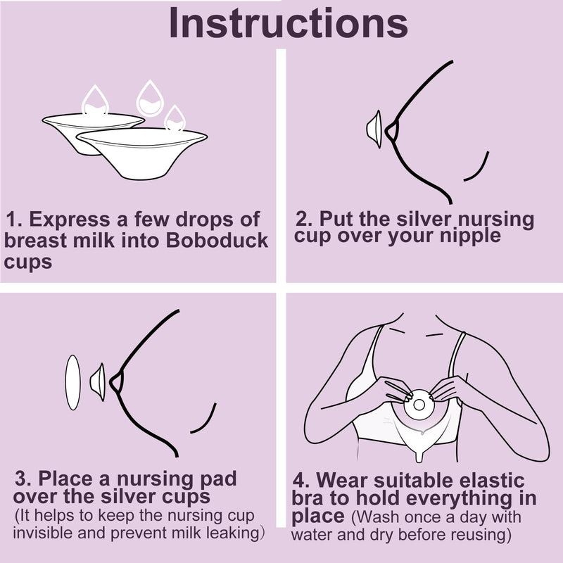 Nipple Shields for Nursing Newborn - Silver Nursing Cups Soothe and Protect Your Nursing Nipple, Newborn Essentials Nipple Pads, Nipple Covers Protector for Women Breastfeeding No Need Nipple Cream - NewNest Australia