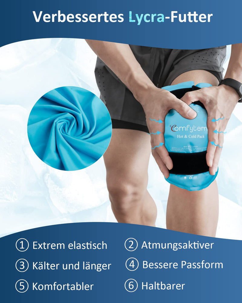 Comfytemp Reusable Knee Cooling Pads With Velcro Fastening, Gel Cool Pack, Large To Relieve Knee Pain, Cold Warm Compress Cooling Pad For Knee Replacement Surgeries, Arthritis, Bruising, Swelling - NewNest Australia